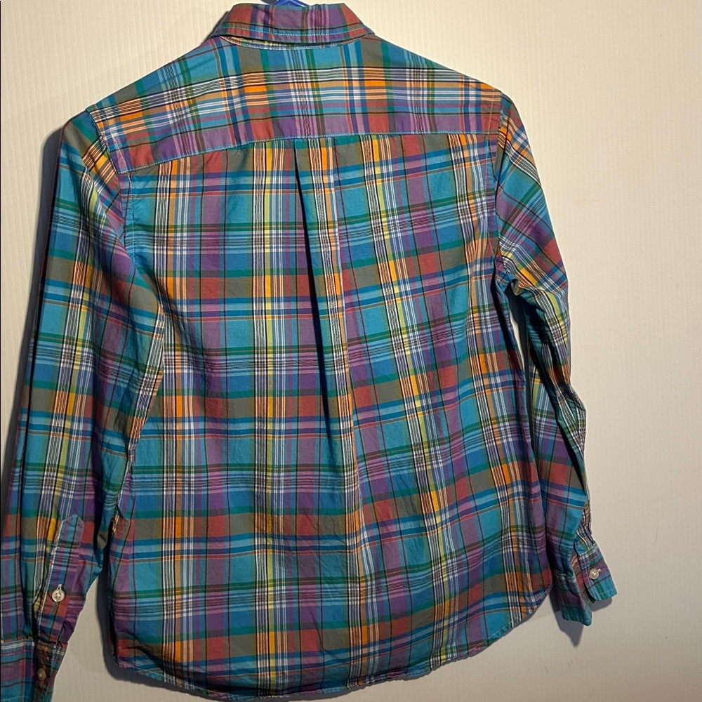 Polo Ralph Lauren Button Shirt Boys medium 10-12 cotton plaid - Picture 4 of 7